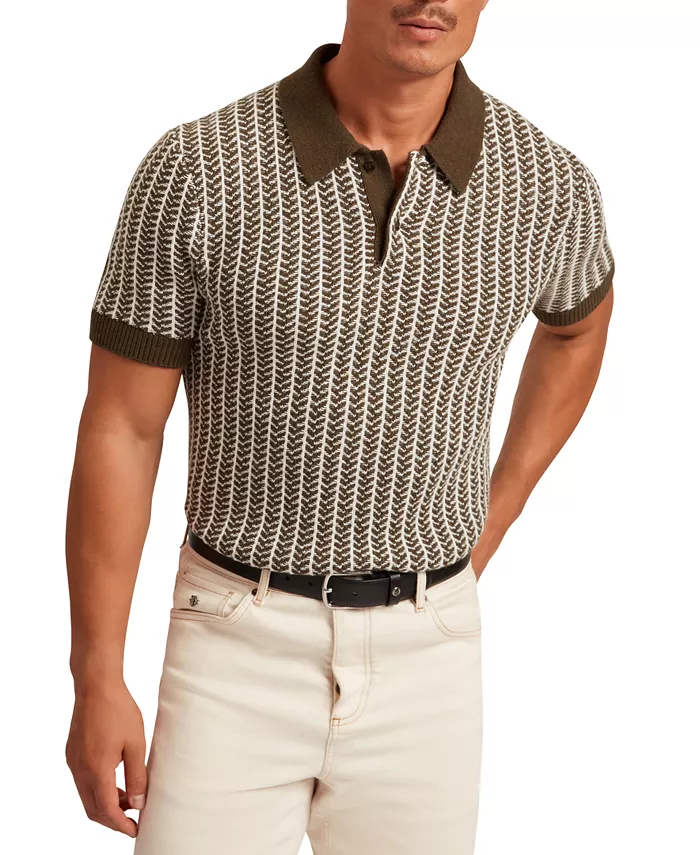 

Мужская поло в рубчик Ted Baker, коричневый