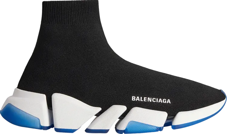 

Кроссовки Balenciaga Speed 2.0 Sneaker 'Black White Blue', черный