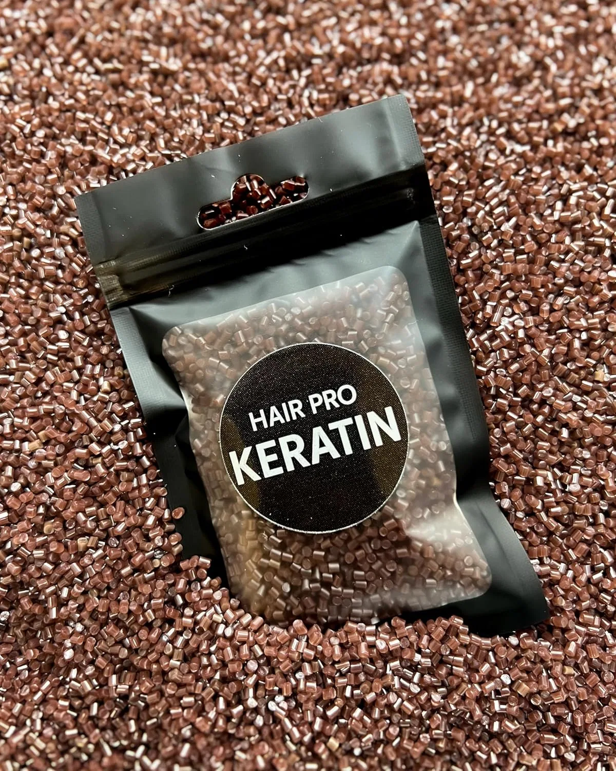 Гранулированный кератиновый клей HairPro Extension для наращивания волос, прозрачно-коричневый Hairpro Extension — фото 2
