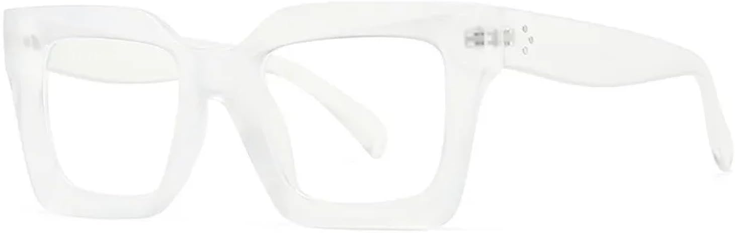 

Модные винтажные солнцезащитные очки в крупной оправе для женщин и мужчин, для путешествий, класса люкс, большие солнцезащитные очки с защитой от УФ-излучения UV400 TKKTLLT, White Clear