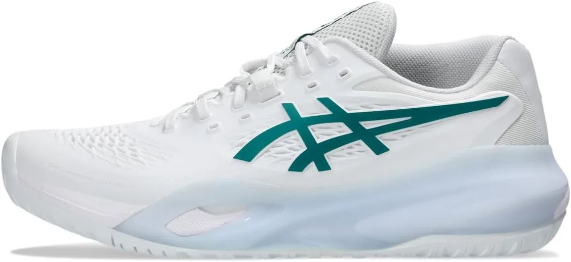 Кроссовки теннисные ASICS, White/Pitch Green