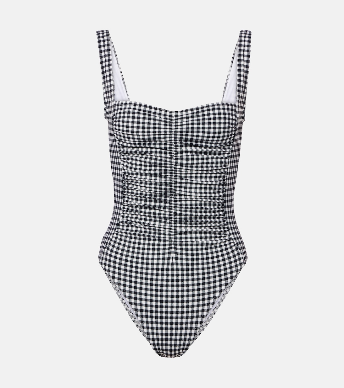 

Купальник с рюшами в клетку Karla Colletto, Black White