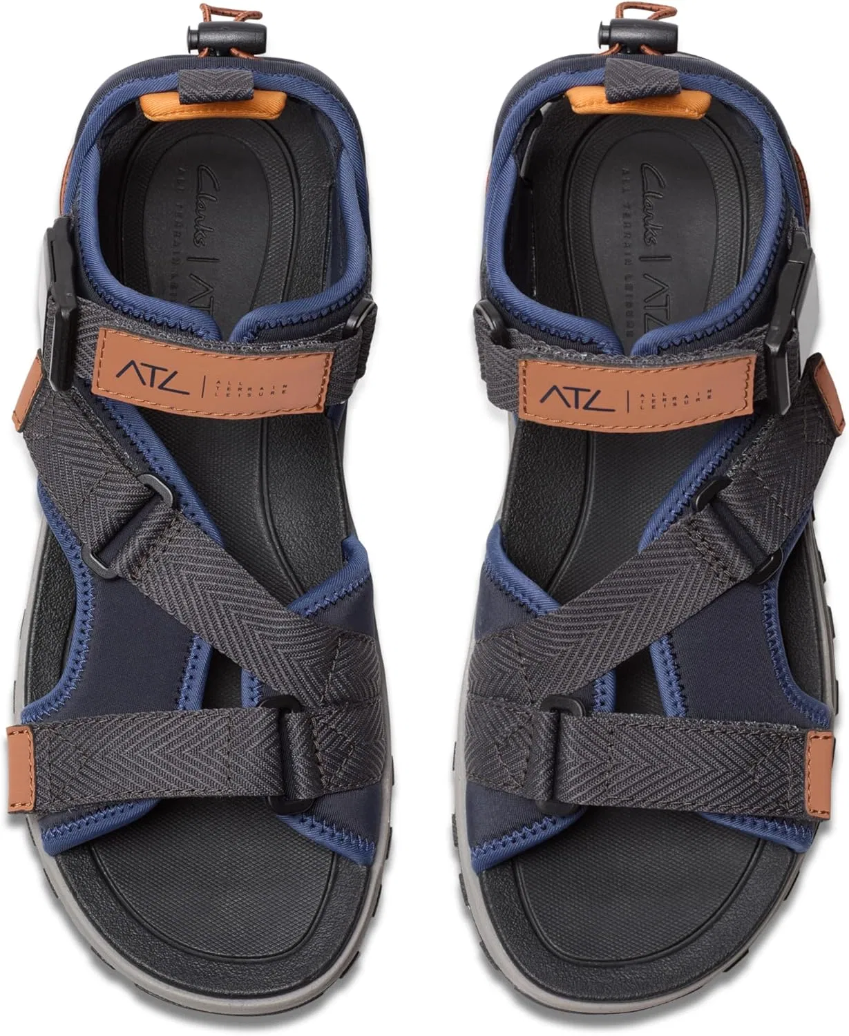 Мужские сандалии Clarks Atl Trek Tide, Grey Combi. — фото 2