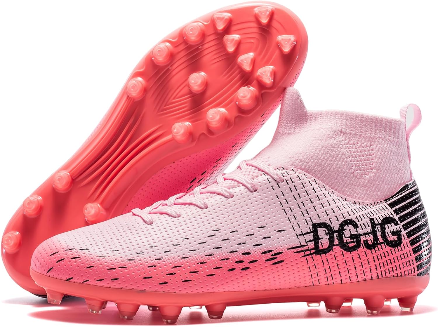 

Футбольные бутсы для молодежи, мужские тренировочные футбольные бутсы, легкие женские высокие футбольные кроссовки AG, футбольные бутсы для мужчин Dgjg, розовый