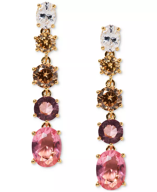 

Серьги-Капельки с линейными камнями, эксклюзивно в Macy's Eliot Danori, pink