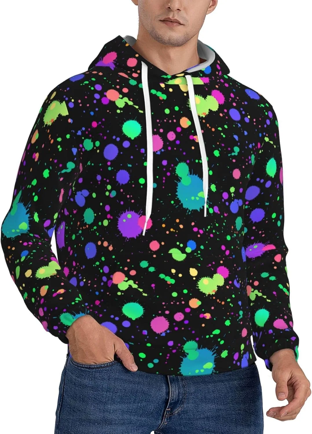 

Толстовка с капюшоном Glow In Dark Splatter Neon SDERDZSE