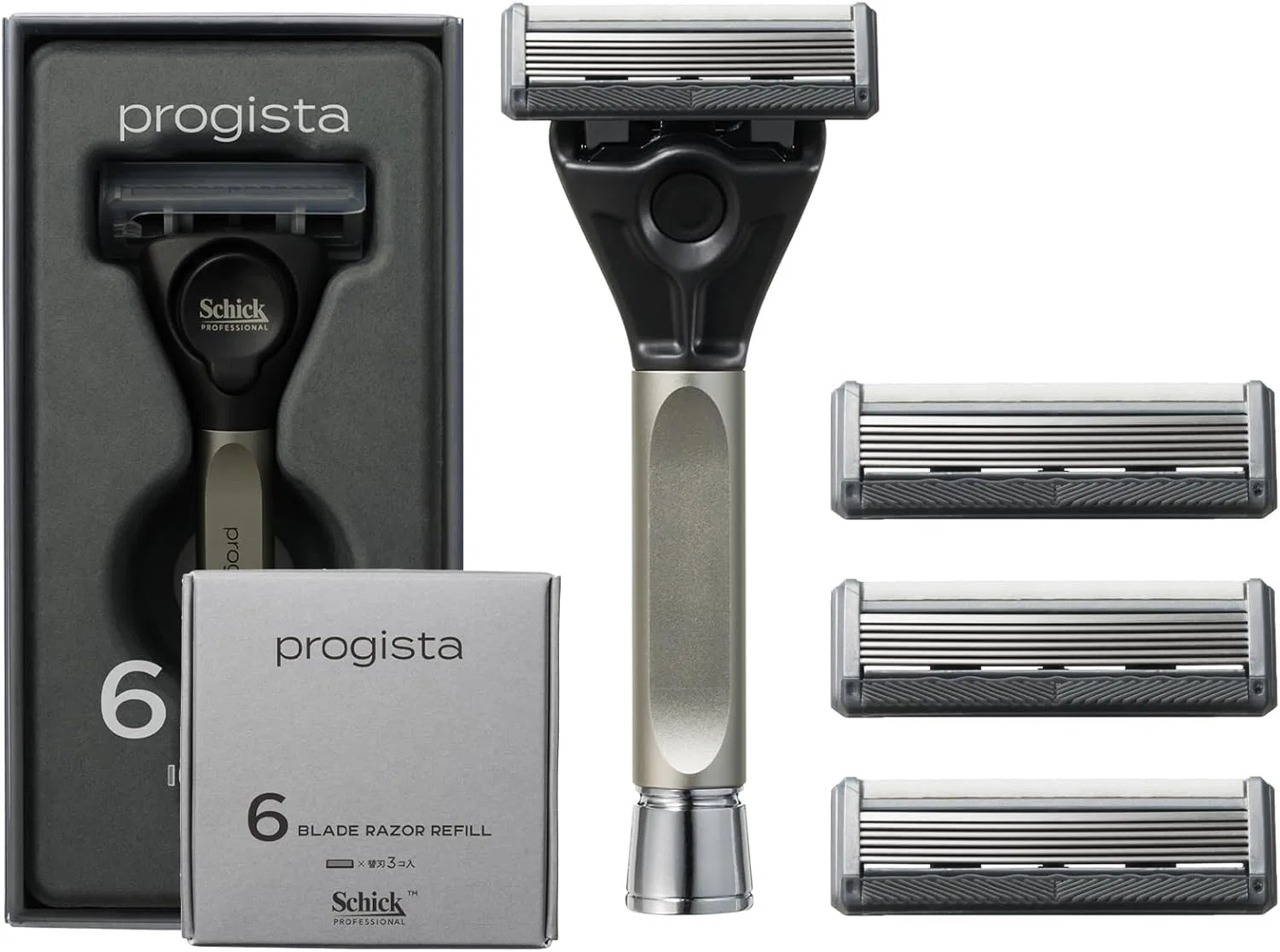 Бритвенный станок ProGlide 6 лезвий Schick с 3 сменными кассетами, серебристый