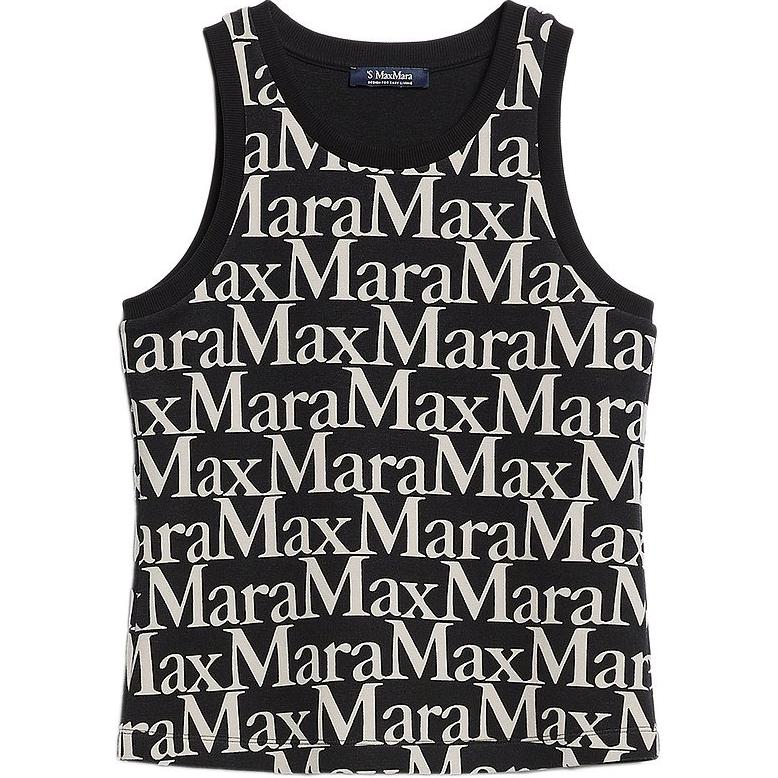 

Футболка майка с логотипом по всей поверхности 'S Max Mara, черный