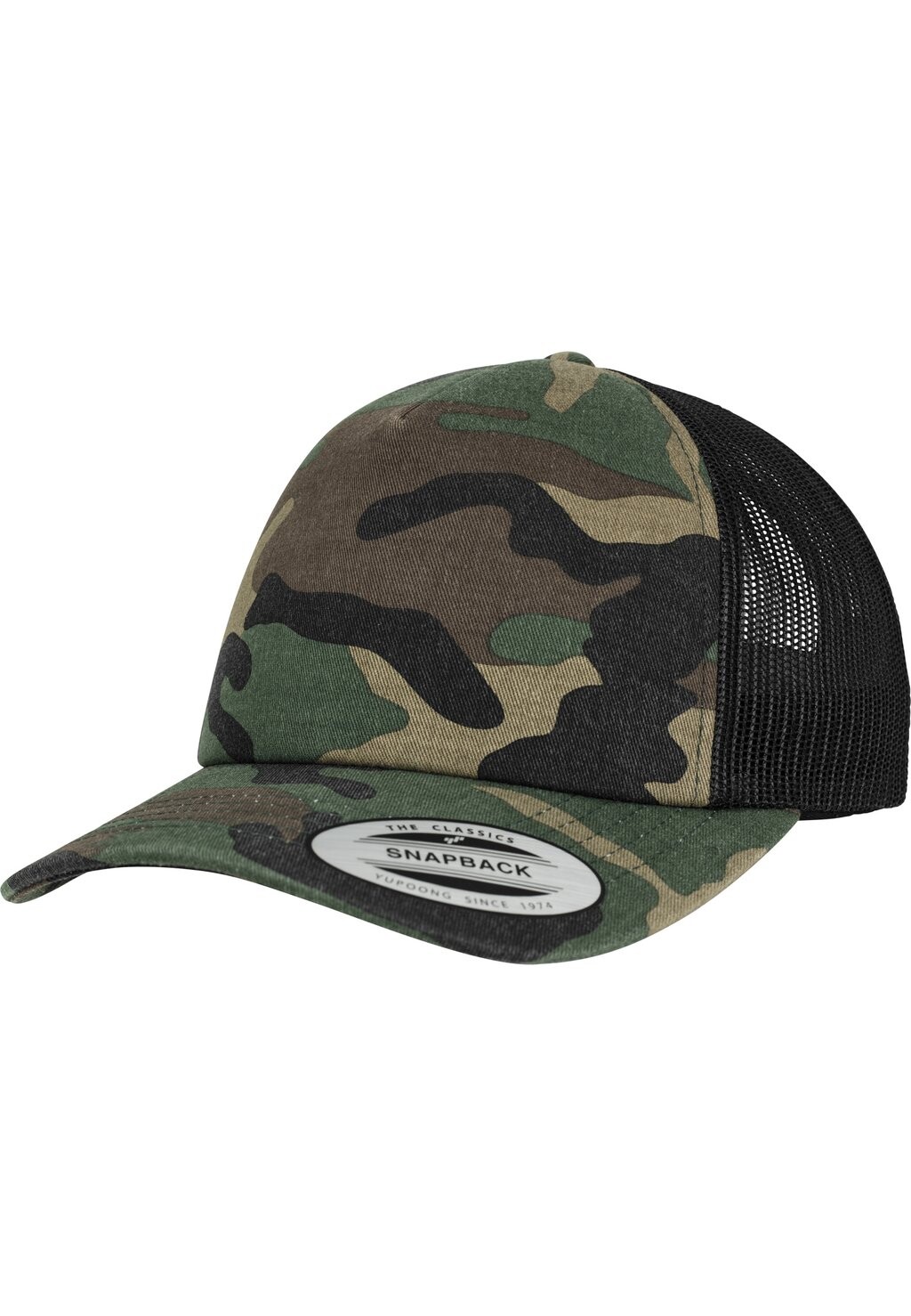 

Кепка Flexfit, woodcamo/черный