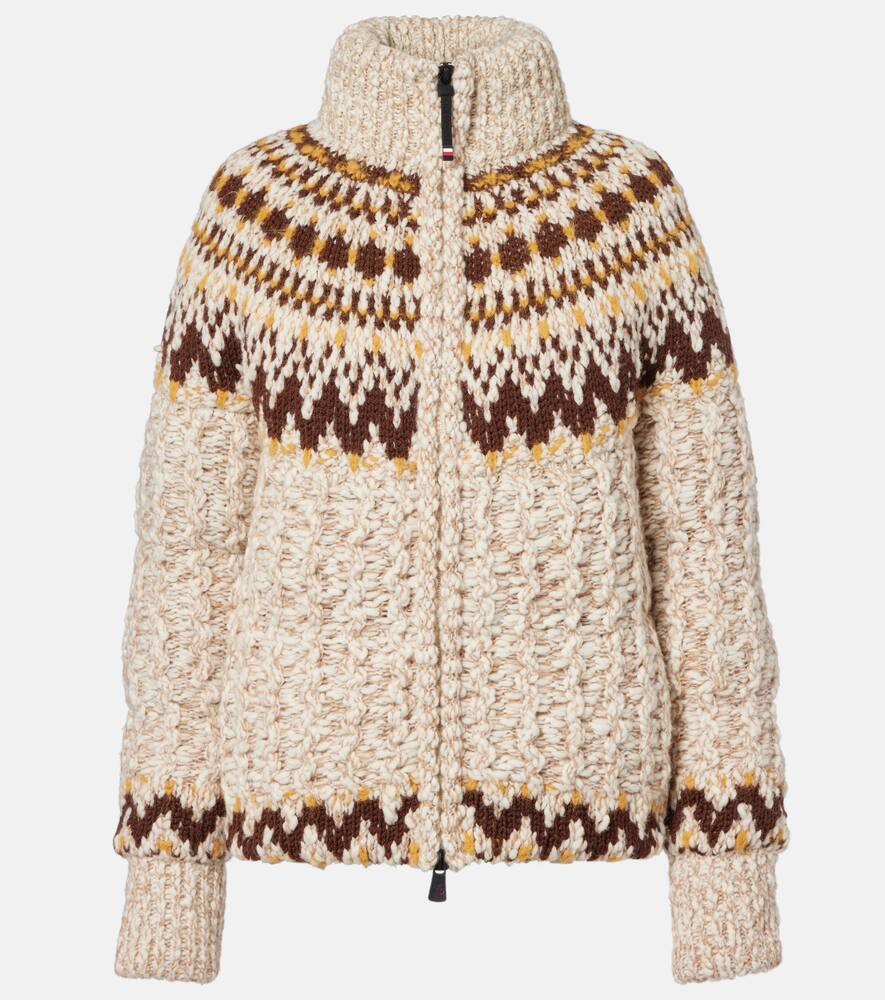 

Жаккардовый кардиган Girose из смесовой шерсти с наполнителем Moncler Grenoble, Beige