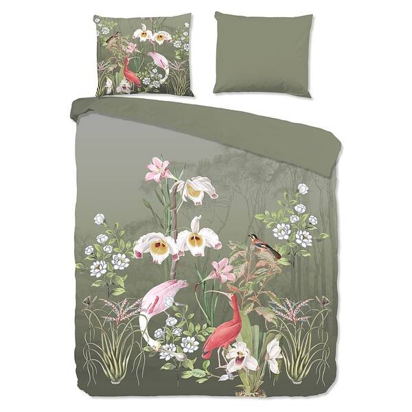 

Комплект постельного белья Good morning Lesli, 240x240x1 см цвет olivgrün