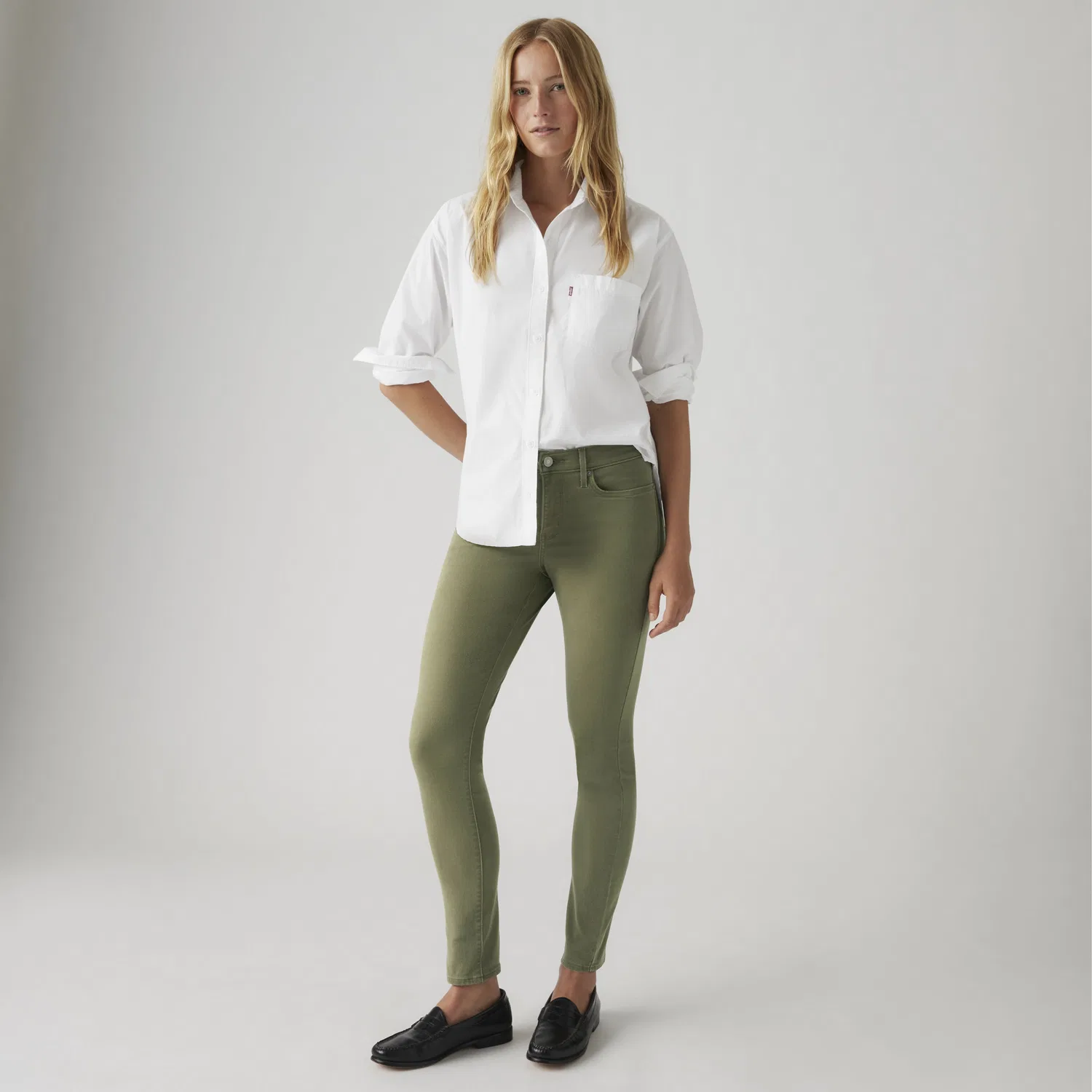 311 Формирующие узкие женские джинсы Levi's, Green