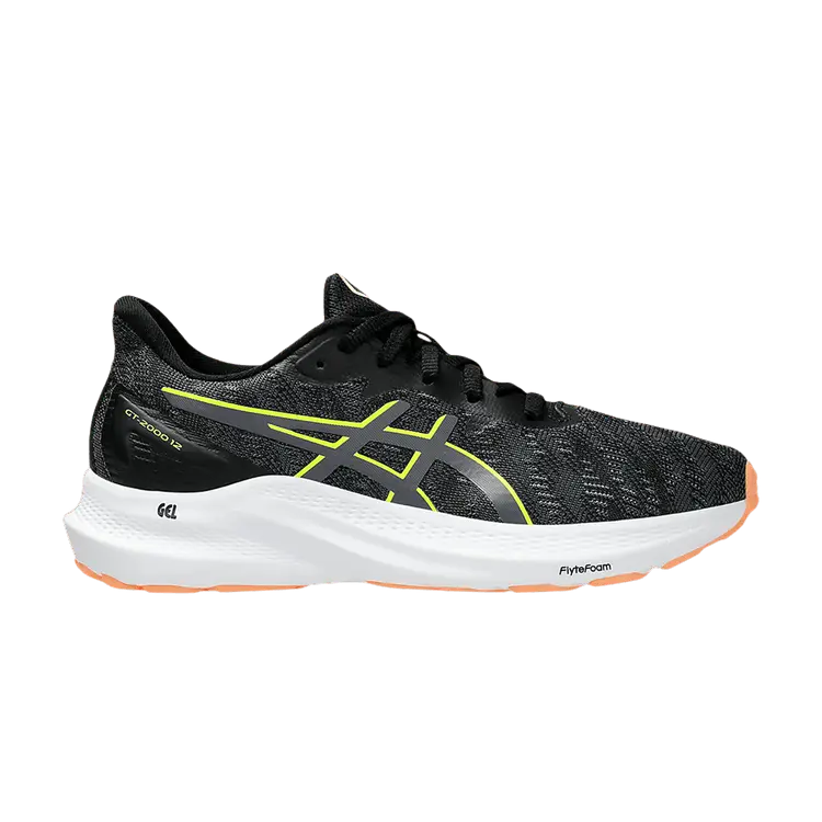 

Кроссовки ASICS GT 2000 12 GS Black Safety Yellow, черный