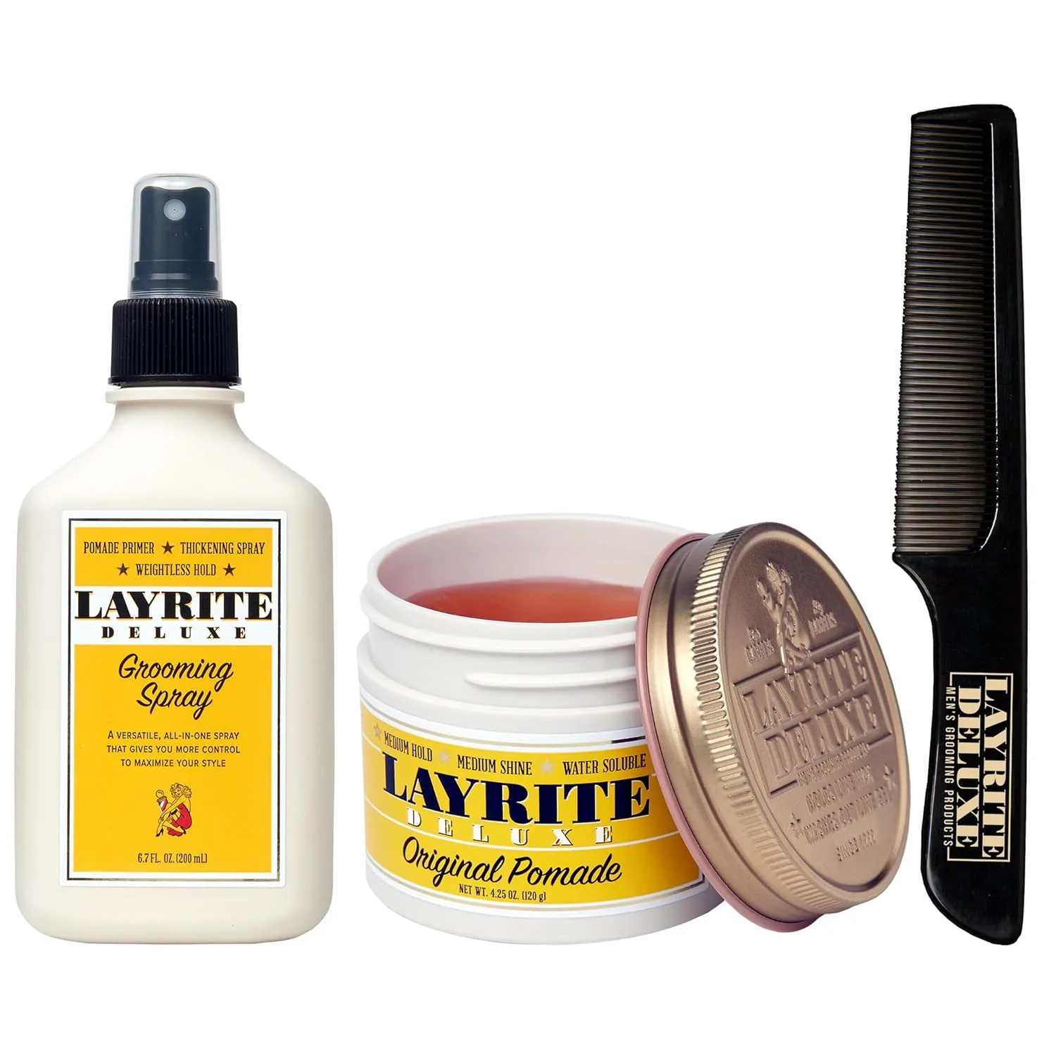 Набор Layrite Deluxe Original 4.25 унции + спрей для ухода + расческа — фото 4