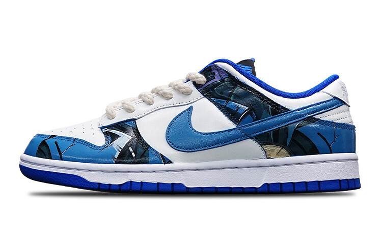 

Кроссовки Nike Dunk Skateboard Shoes Women's Low-Top Blue/White Yellow