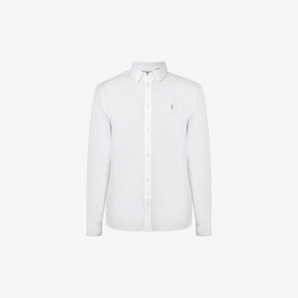 

Рубашка Hawthorne узкого кроя из эластичного хлопка Allsaints, белый