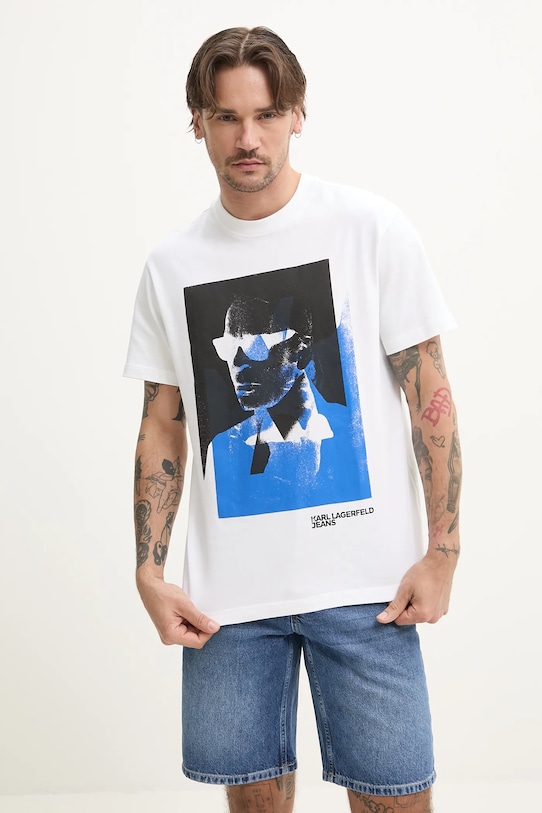 

Хлопковая футболка Karl Lagerfeld Jeans, белый