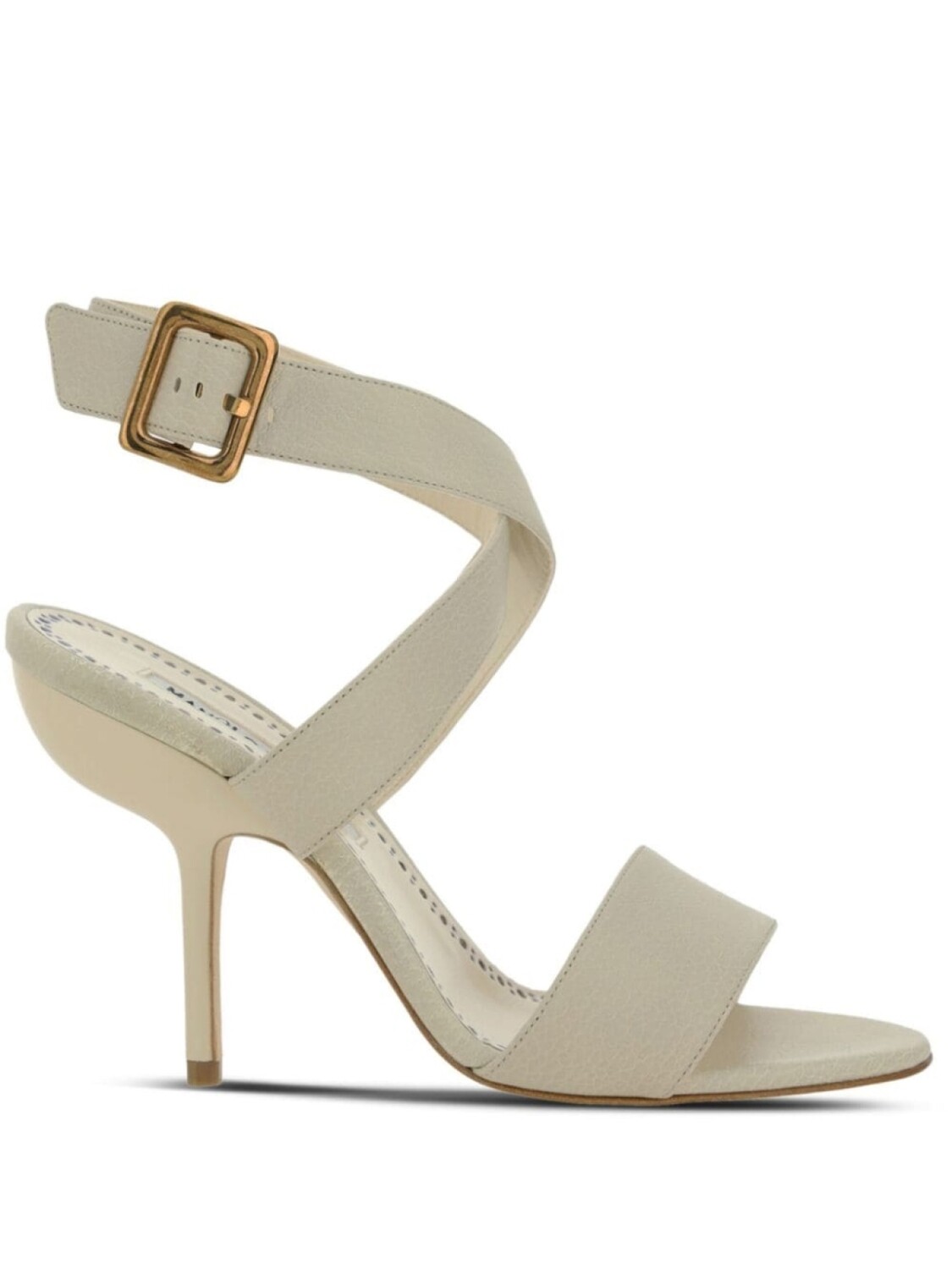 

Manolo Blahnik сандалии из кожи Helua 105 мм, нейтральный цвет