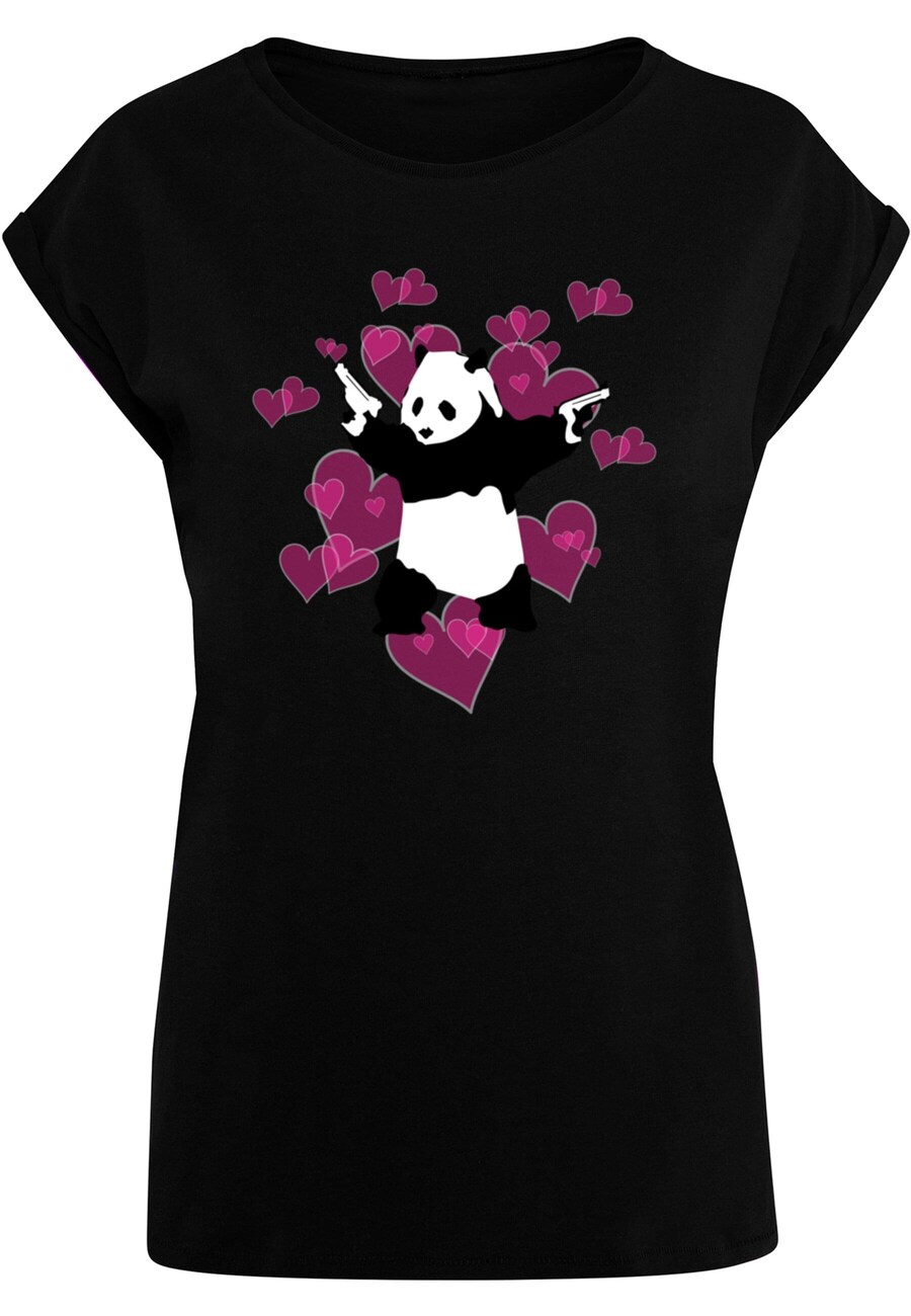 

Рубашка Merchcode Brandalised - Panda Guns With Hearts, черный
