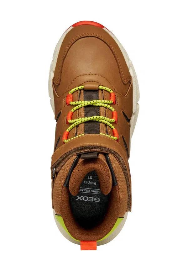 Ботинки flexyper на шнуровке до щиколотки Geox, Brown/Orange — фото 3