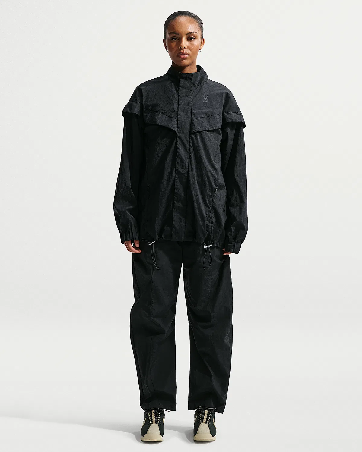 Женская свободная куртка Serena Williams Design Crew, Black/Black/Black — фото 4