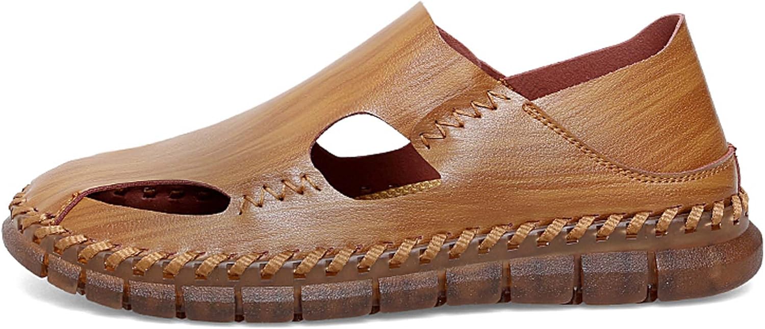 

Мужские кожаные сандалии Vtiao, ручная работа, римские сандалии, мужские босоножки, повседневные сандалии, мягкие и дышащие, противоскользящие, износоустойчивые, долговечные, хаки