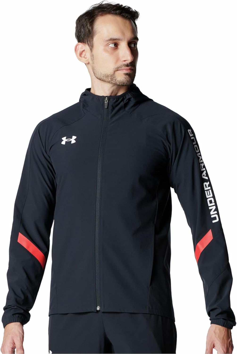 

Мужская толстовка Under Armour Q1 с капюшоном из тканого материала, черный