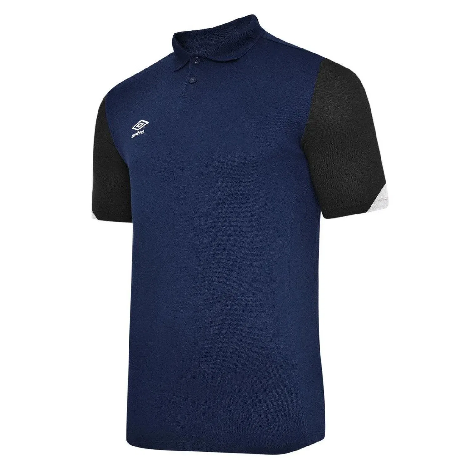 Футболка-поло для мальчиков с контрастными рукавами Umbro, темно-синий