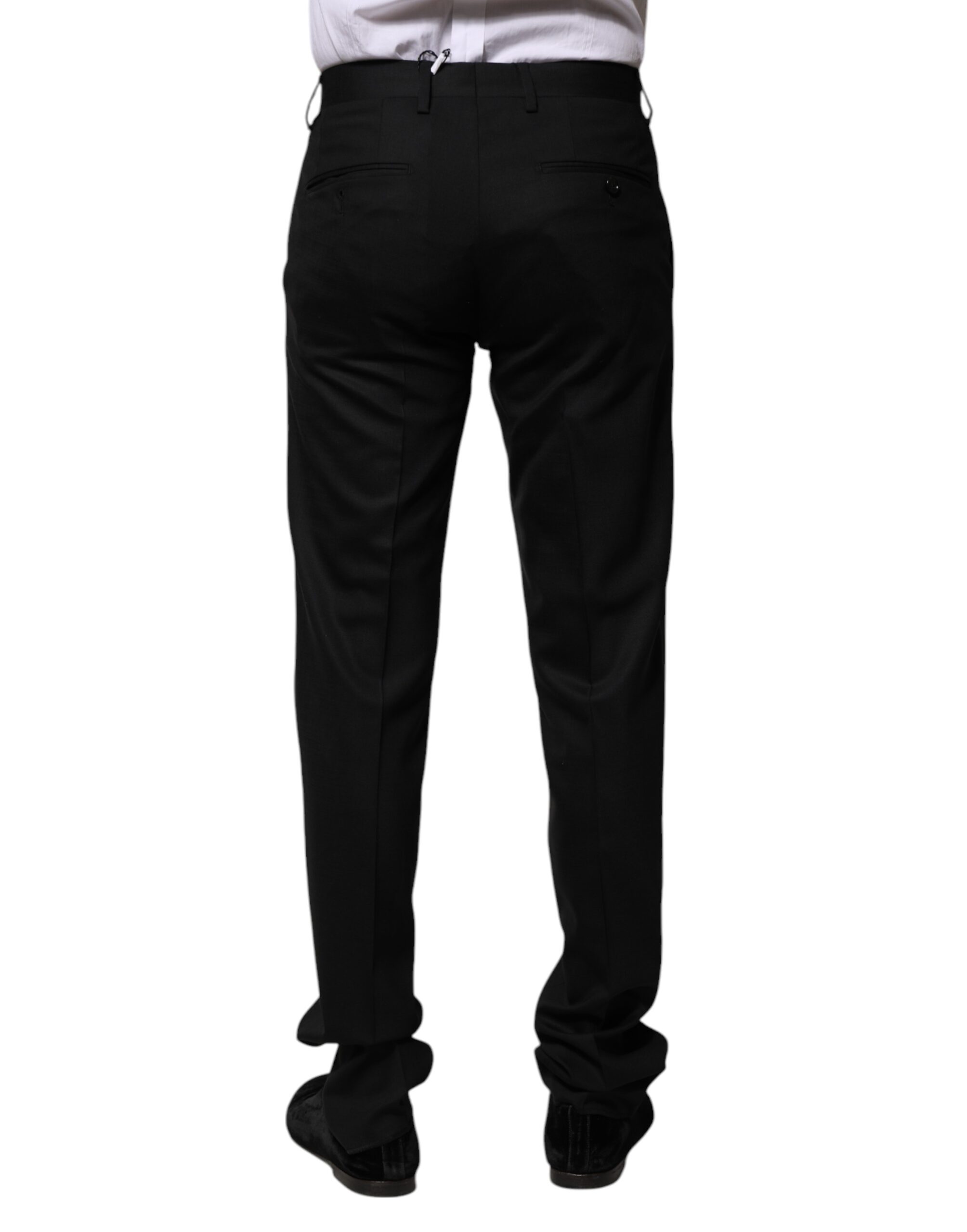 Черные шерстяные брюки для торжественного костюма Dolce & Gabbana, Black — фото 3