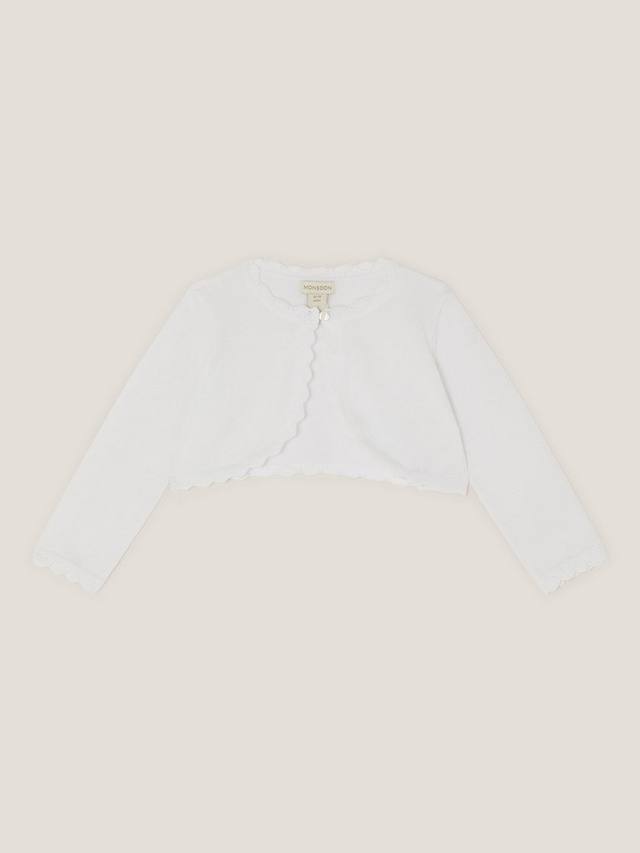 

Кардиган Mondoon Baby Maeve с фигурным краем Monsoon, Ivory