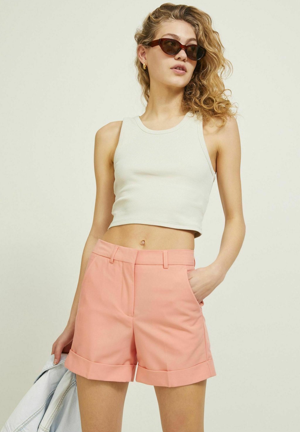 

Топ JXFALLON RIB TOP JJXX, бежевый