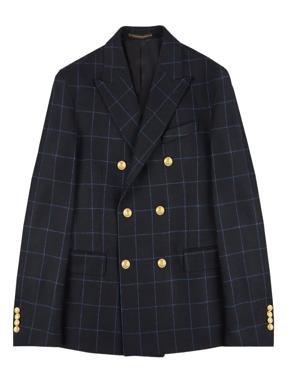 

Двубортный пиджак в клетку Incotex, синий