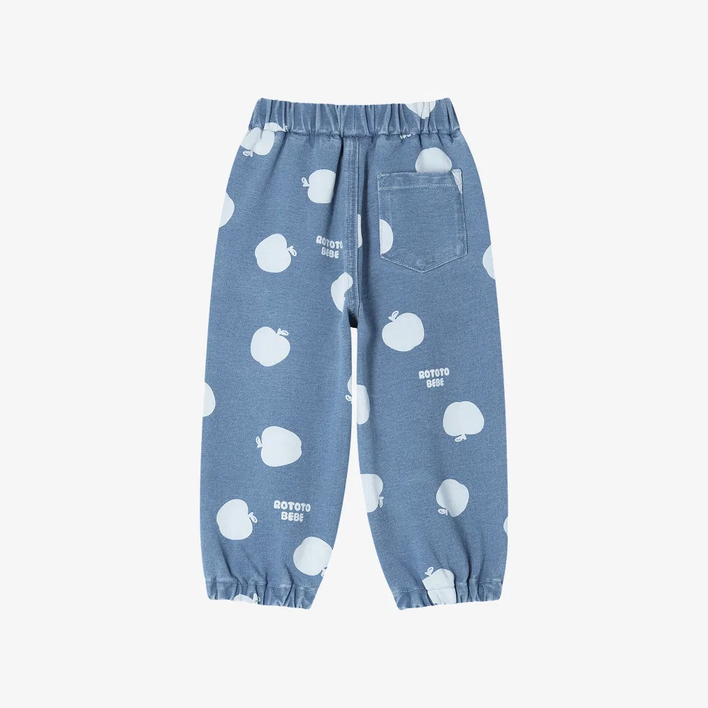 Детские джинсовые джоггеры Jersey Denim All-Over светло-синие от Rototobebe — фото 3