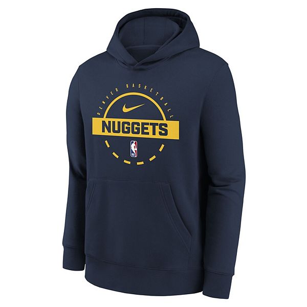 Молодежная толстовка с капюшоном Denver Nuggets 2025/26 club fleece для тренировок в цвете navy Nike — фото 3