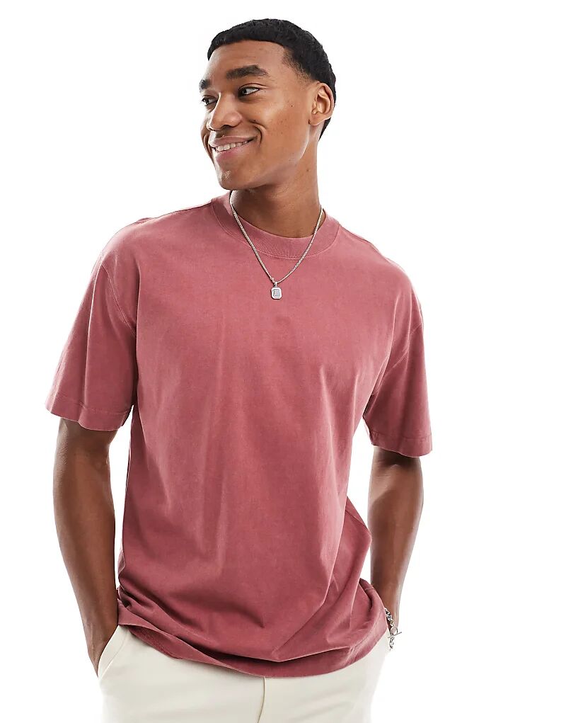 

Свободный крой футболки с эффектом ржавчины и кислотной стирки Hollister