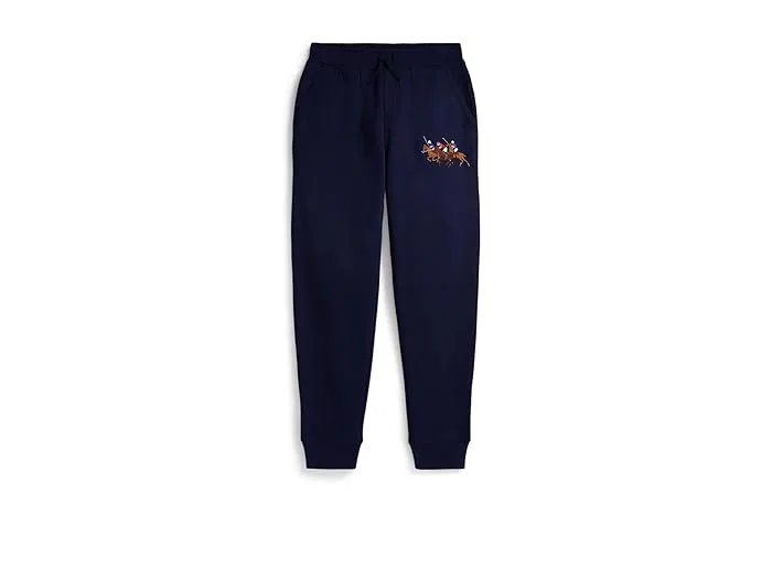 Штаны спортивные на молнии Triple-Pony Fleece Jogger Polo Ralph Lauren Kids, White