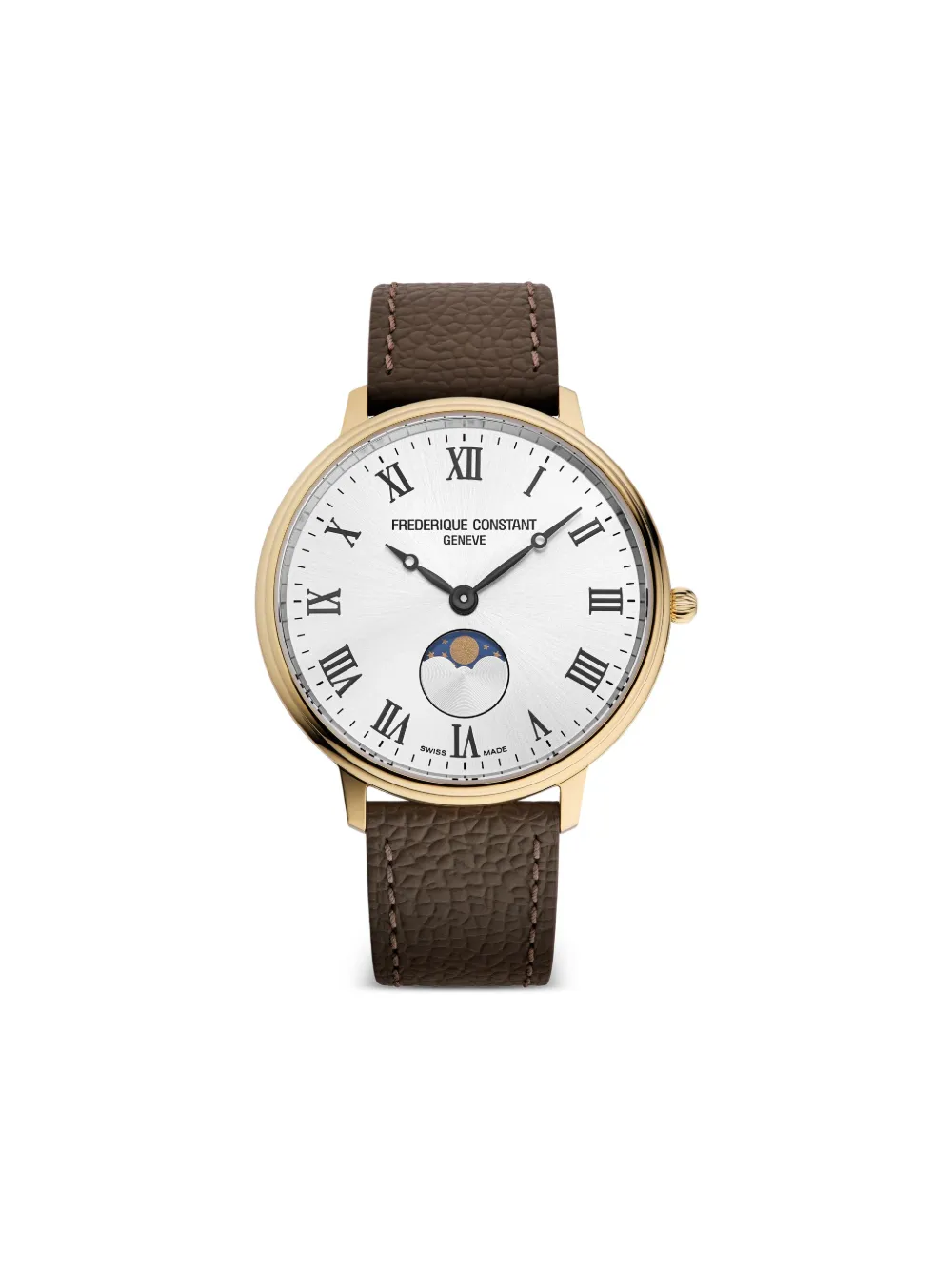 

Наручные часы Classics Moonphase 39 мм Frederique Constant, серебяный