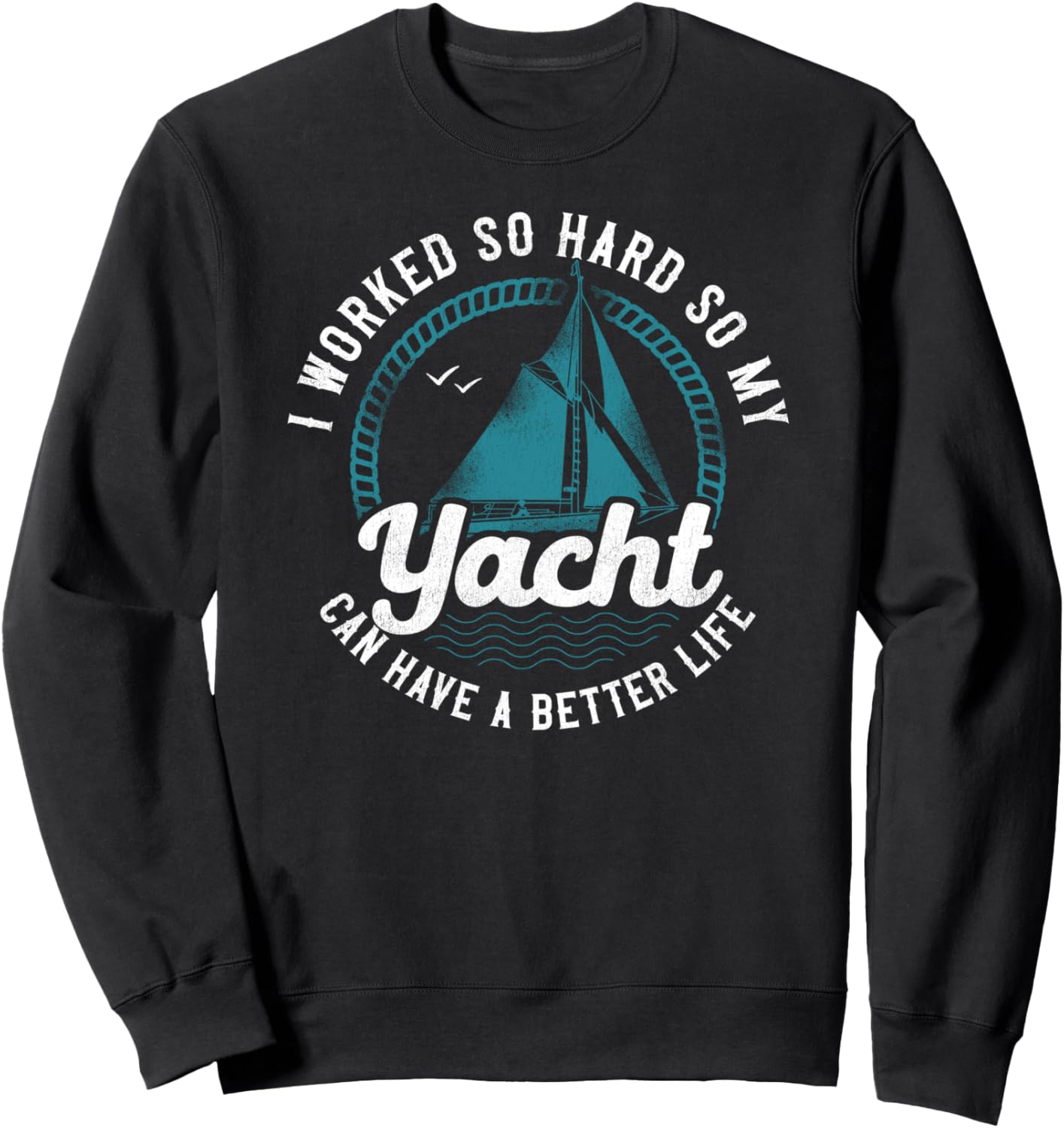 

Футболка с надписью «На моей яхте может быть лучшая жизнь» Sailing Boat Sail Boating Team Crew Hd0, черный