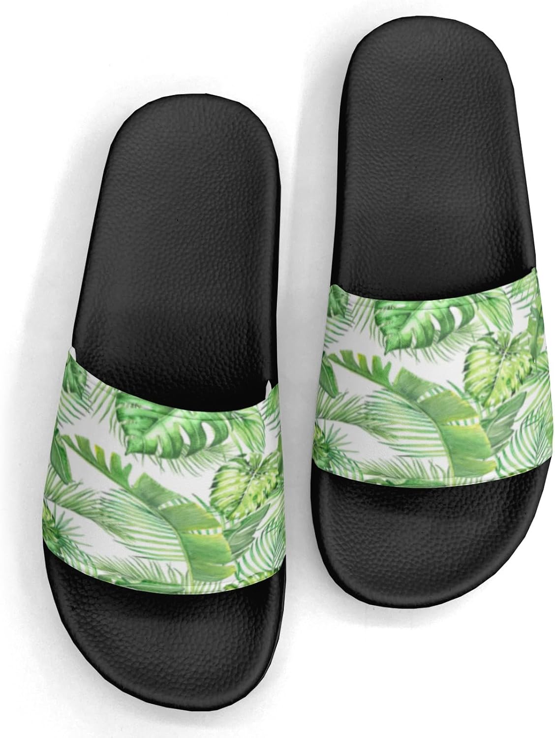 

Сандалии-шлепанцы Art Kiss Lover Design для женщин и мужчин, подарок, повседневные, спортивные, для бассейна, душа, дома и на улице Generic, Tropical Leaves Art Custom