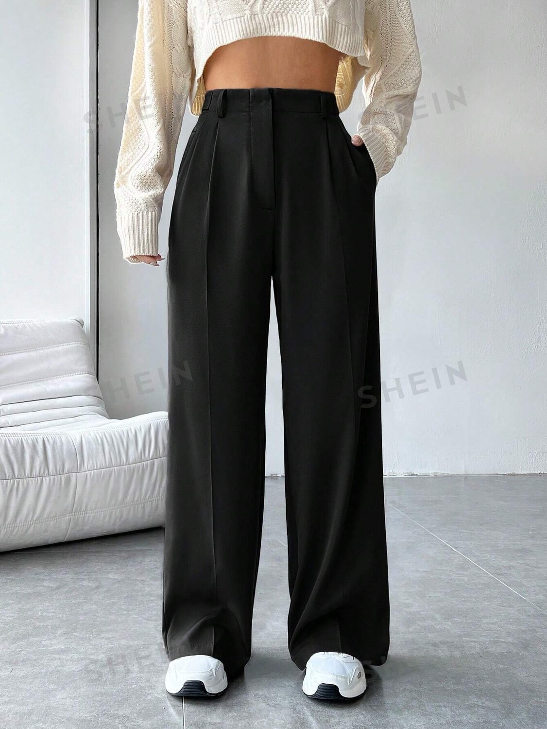 

Брюки костюмные Shein Ezwear женские, черный