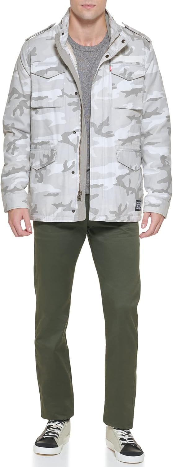 Мужское полевое пальто Levi's с подкладкой из шерпы, White Camo — фото 2