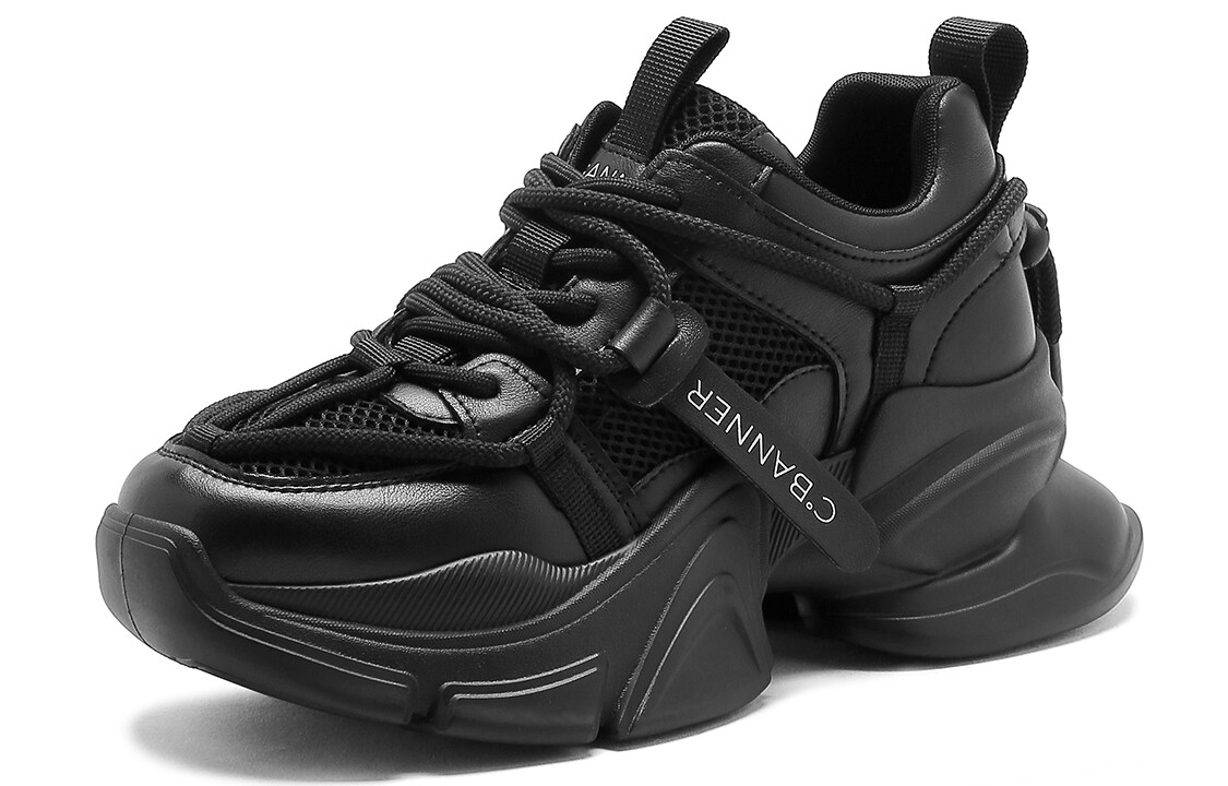 

Кроссовки CВ°BANNER Chunky Sneakers Women's Low-Top Black, Черный, Кроссовки CВ°BANNER Chunky Sneakers Women's Low-Top Black