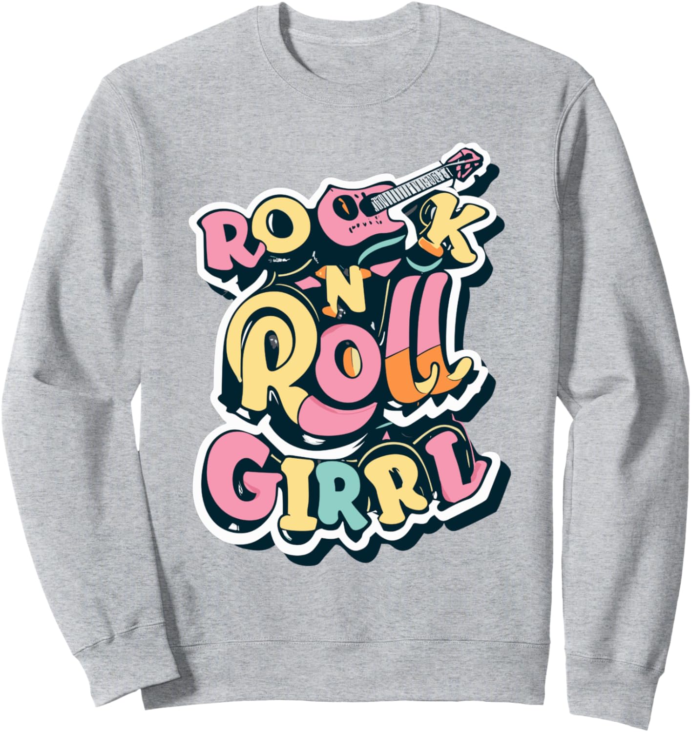 

Толстовка «Девушка в стиле рок-н-ролл» Rock N Roll Girl Halloween Costumes, серый