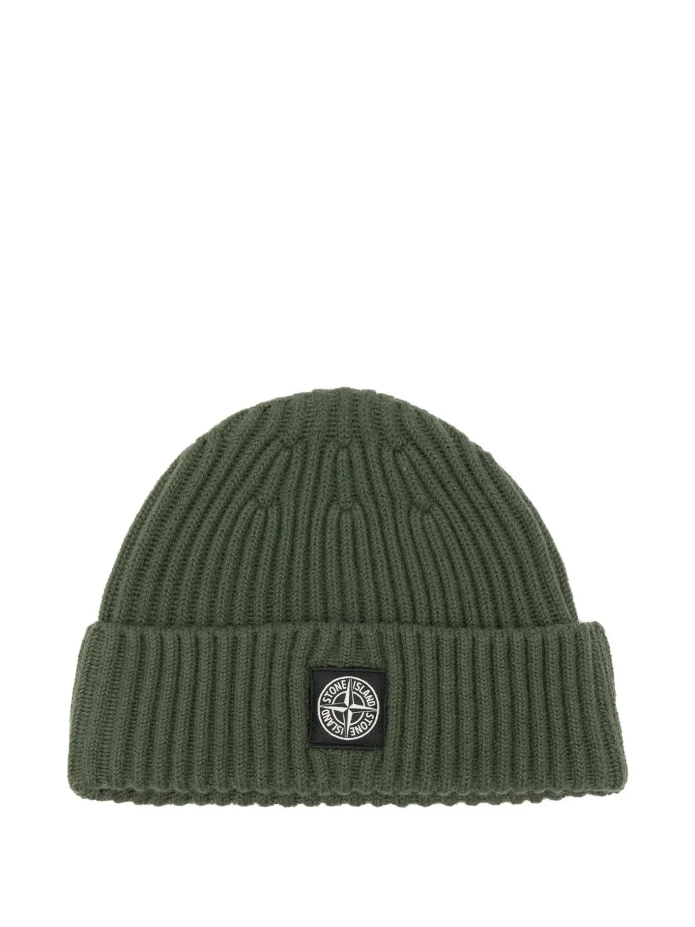 

Вязаная шапка с нашивкой-логотипом Stone Island Junior, зеленый