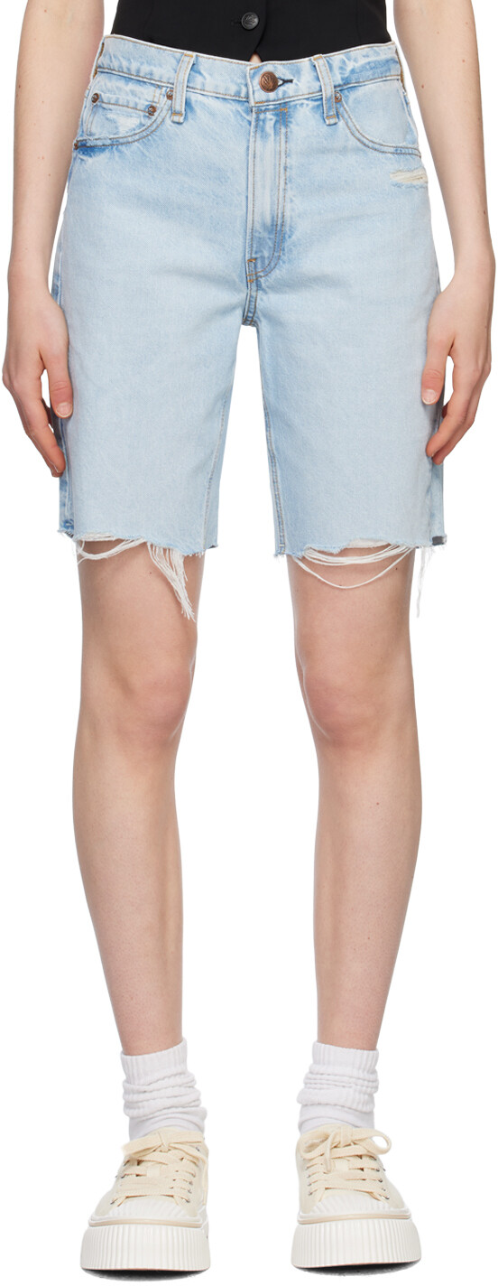 

Синие винтажные джинсовые шорты rag &bone rag & bone