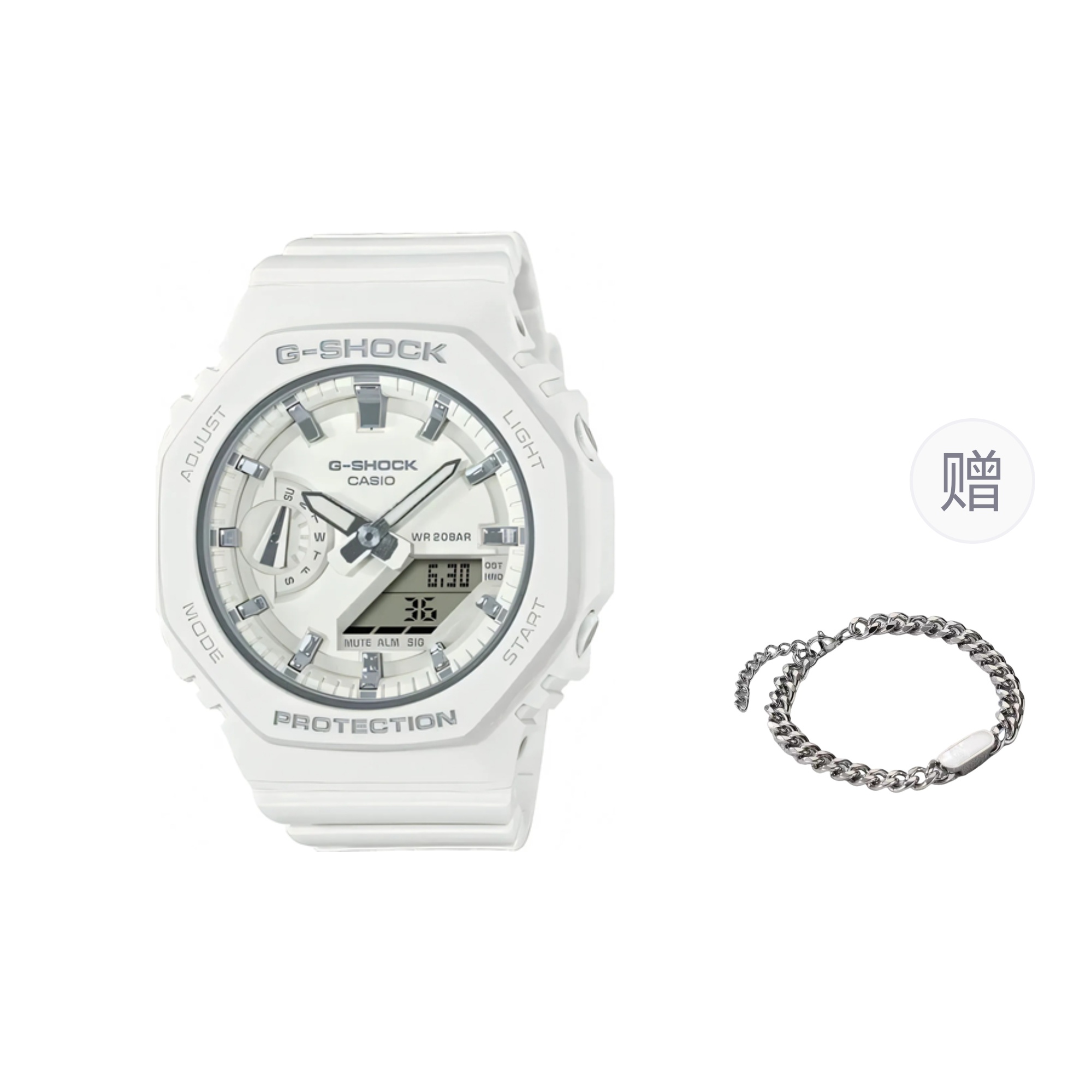 

G-SHOCK Часы G SHOCK Quartz Movement Watch Men's Watch White Dial, Matte White
