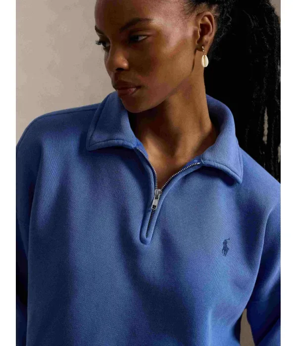 Толстовка loose fit Polo Ralph Lauren, синий — фото 4