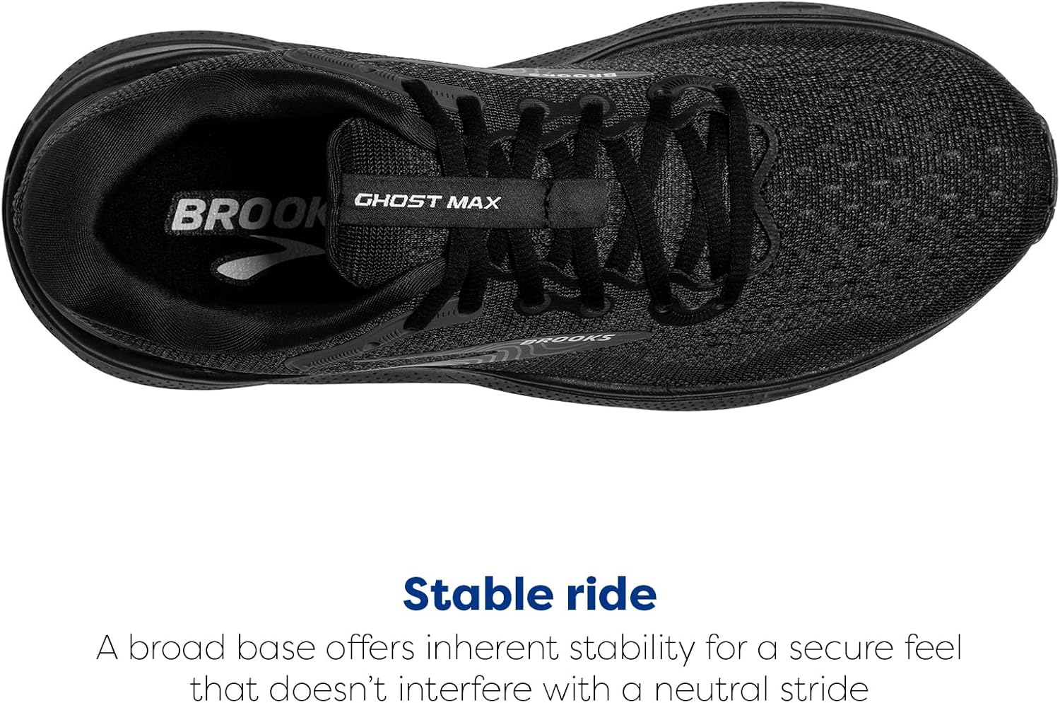 Мужские кроссовки Brooks Ghost Max Cushion для бега и ходьбы, нейтральная посадка, черный — фото 4