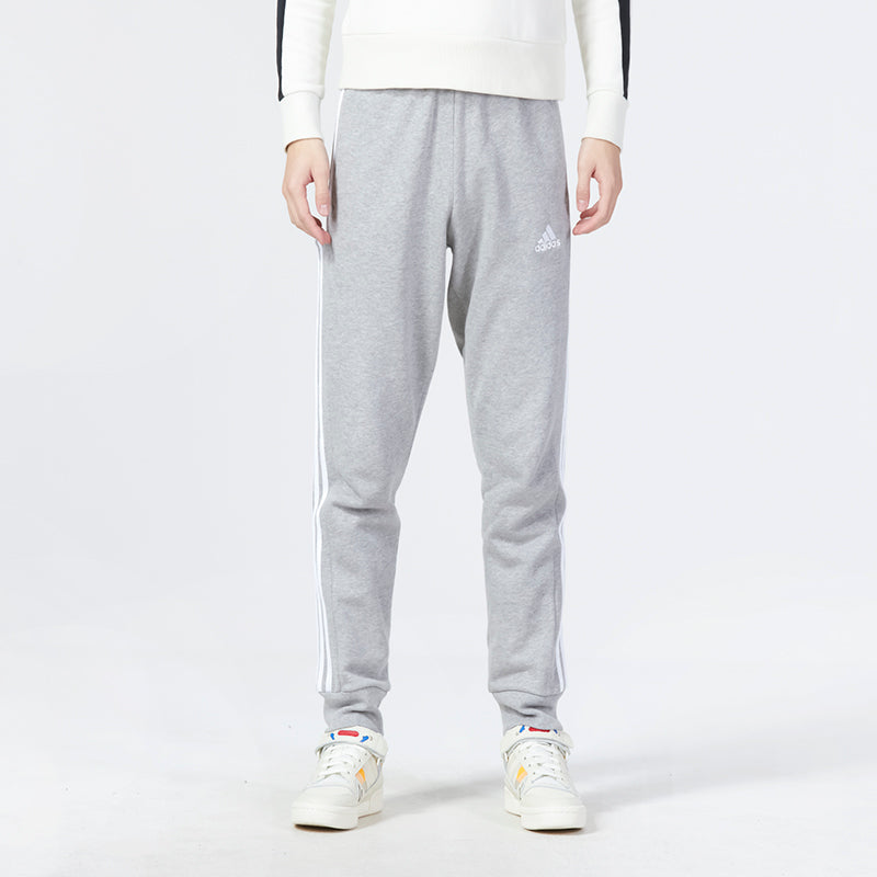 Спортивные брюки adidas Essentials French Terry Tapered Cuff 3-Stripes Pants IC9407, серый — фото 3