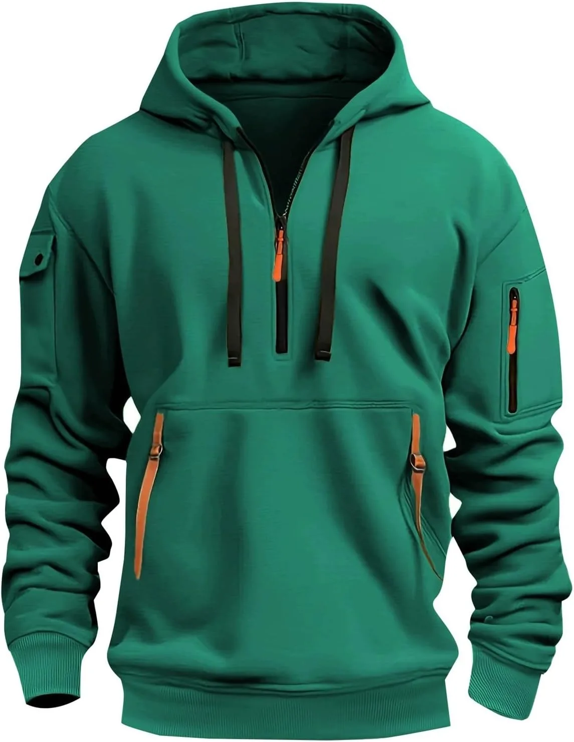 

Мужской тактический карго худи с четвертью молнией